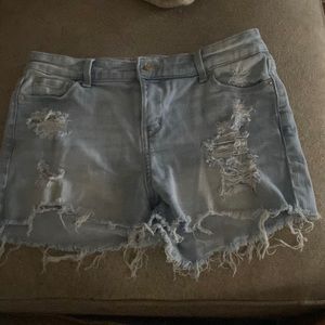 I am selling light blue ripped jean shorts